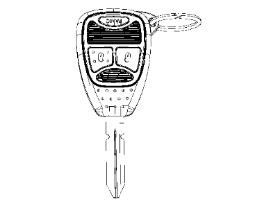 Chrysler 68025034AA KEY BLANK WITH TRANSMITTER