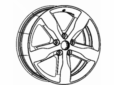 Jeep 1JD14DX8AE Wheel, Alloy