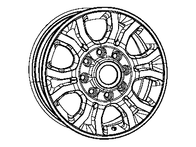 Mopar 1UD27AAAAC Wheel Aluminum 1UD27AAAAC Mopar Wheel Aluminum Illustration 1 of 1