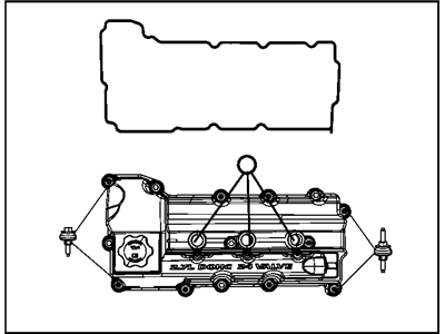 4892185AB Mopar Cover Cylinder Head Left Illustration 1 of 1