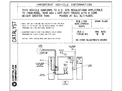 Dodge 52022100AA LABEL Emission