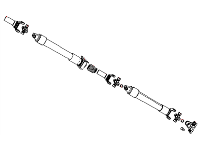 Dodge 52123150AA SHAFT Drive Rear 2-Piece