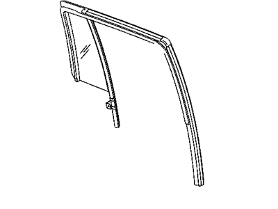 Mopar 5074222AD Glass Package Rear Door Fixed With Running Channel