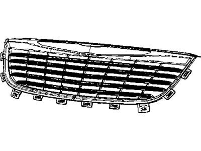 Chrysler 68100692AA GRILLE Radiator Chrome/Chrome