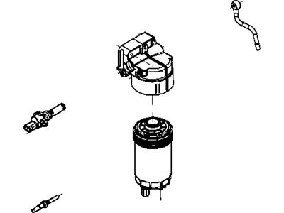 Dodge 68005223AB FILTER ASSY Fuel Contains: Head & Element, Fuel Line Kit and Heater