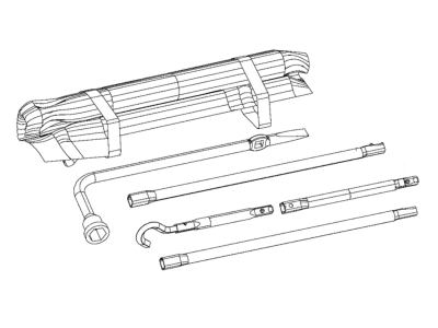 Mopar 68310126AA Tool Kit Jack Mopar 68310126AA Tool Kit Jack