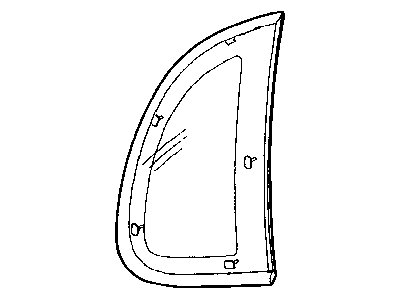 Chrysler 4724702AE GLASS Quarter Window