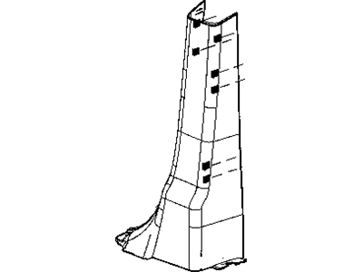 Mopar ZR28ES3AC Panel B Pillar Lower Trim Mopar ZR28ES3AC Panel B Pillar Lower Trim