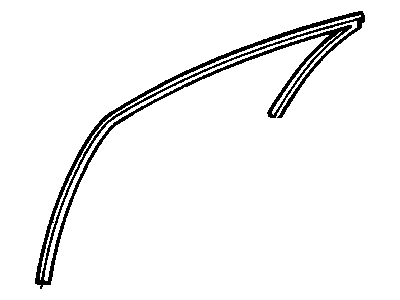 Mopar 4574032AI Weatherstrip Front Door Glass
