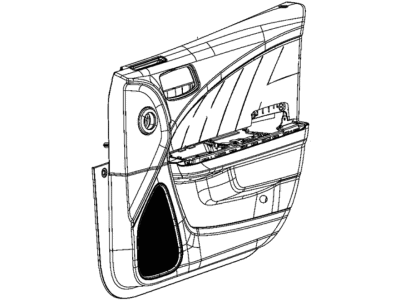 Dodge 5PF021XCAJ PANEL ASSEMBLY Front Door Trim