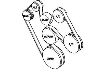 Jeep Grand Cherokee Drive Belt - Q4070900AB