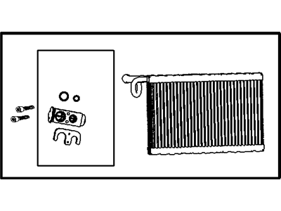 Jeep 68079481AA EVAPORATOR Air Conditioning Includes: Valve, O-Rings, Plate, Screws