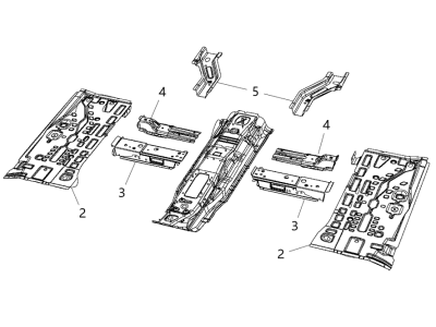 68444273AA Mopar Pan Front Floor Illustration 1 of 1