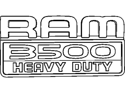 Ram 55372159AB NAMEPLATE Ram 3500 Heavy Duty