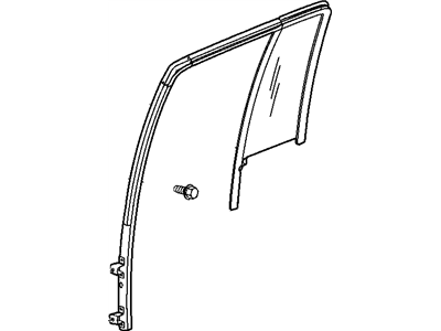 Jeep 55360961AB GLASS Rear Door Fixed With Weatherstrip