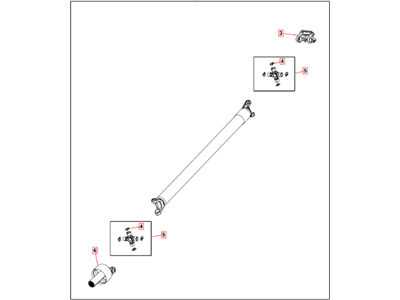 Ram 5146493AA SHAFT Drive Rear 1-Piece