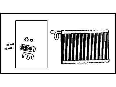 Jeep 68238602AA EVAPORATOR Air Conditioning Includes: Valve, O-Rings, Plate, Screws