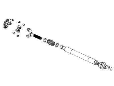 Ram 68305361AC SHAFT Drive Front