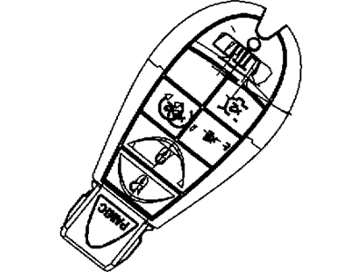 Ram 56046638AB TRANSMITTER Integrated Key FOB