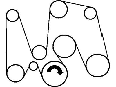 53041270AA Mopar Belt Illustration 1 of 1