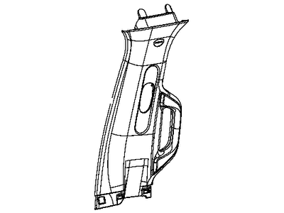 Ram 6DQ061X7AH PANEL B Pillar Upper Trim Includes Grab Handle and Caps