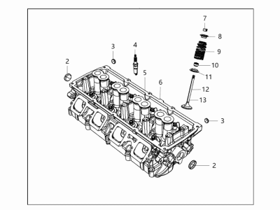 Dodge 68280502AD HEAD ASSEMBLY Engine Cylinder Complete