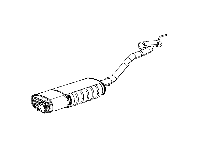 Jeep 52124039AF MUFFLER AND TAILPIPE Exhaust