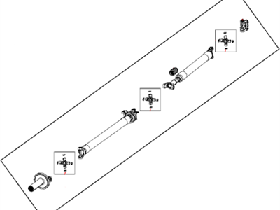 Ram 68213397AA SHAFT Drive Rear 2-Piece
