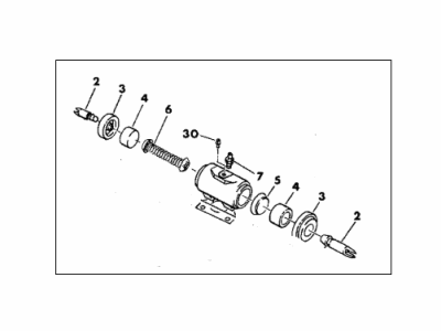 V2100525 Mopar Cylinder, Wheel, 10" And 11" Brakes, Less Push Rod Illustration 1 of 1