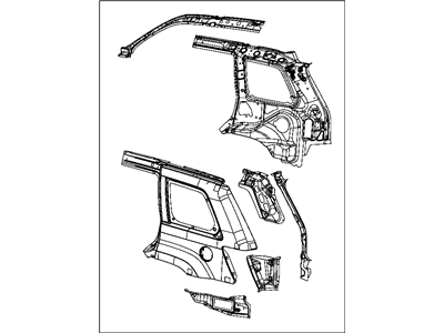 Mopar 5142300AD Panel Bodyside Aperture Rear, w/ Tailamp Pocket Mopar 5142300AD Panel Bodyside Aperture Rear, w/ Tailamp Pocket