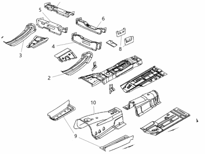 Mopar 68059589AG Pan Front Floor
