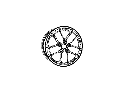 Jeep 1HX65AAAAB WHEEL Aluminum