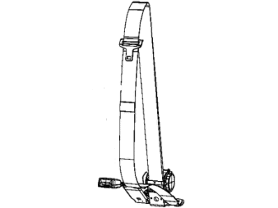 Mopar 1XF131U6AA Belt And Retractor 2ND Row Seat, No Right Inner Buckle