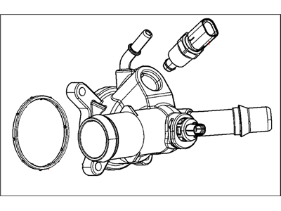 Jeep 5047772AB HOUSING Thermostat Incl's Thermostat Includes Thermostat, Sensor, and Seal