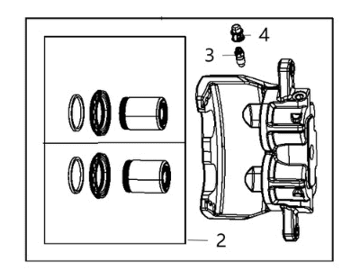 Dodge R5137670AC CALIPER ASSEMBLY Disc Brake Front