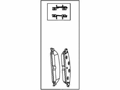 Dodge 68209532AA PAD KIT Front Disc Brake Includes Clips