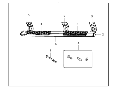 Ram 82215089AB STEP KIT Tubular Side
