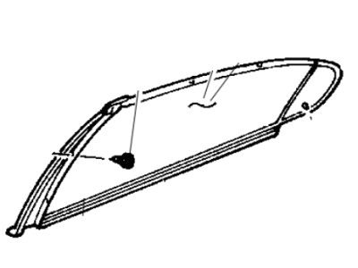 Mopar 4780125AD Molding Rear Door 4780125AD Mopar Molding Rear Door Illustration 1 of 1