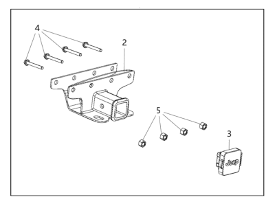 Jeep 82215209 RECEIVER KIT Trailer Tow