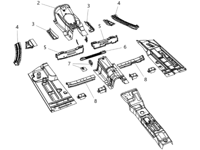 Chrysler 68043495AS PAN Front Floor