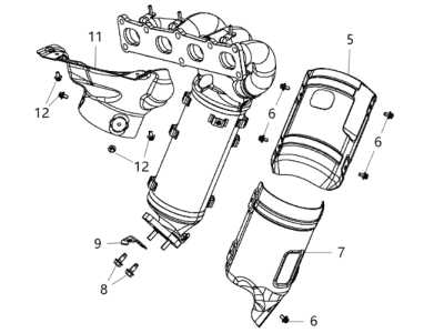 Jeep 68403695AA MANIFOLD Exhaust and Catalytic Converter Maniverter