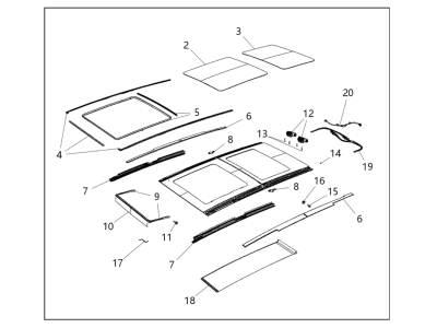Jeep 6XJ16LXHAA SUNROOF Complete