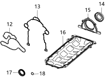Jeep 68262328AA Lower Overhaul Gasket Kit