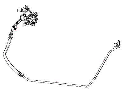 Jeep 52059900AF HOSE Power Steering Pressure Pump to Gear