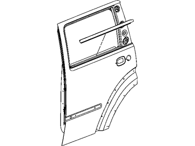 Mopar 55360932AA Weatherstrip Rear Door Belt Outer