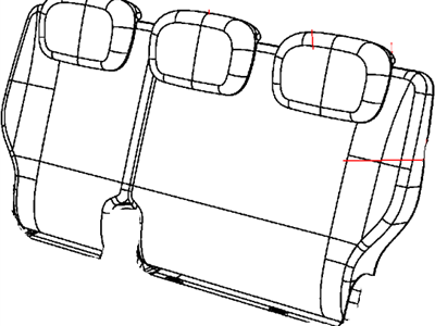 Dodge 5LJ55BD1AA COVER Rear Seat Back