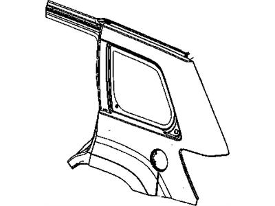 Jeep 5142294AC PANEL Quarter Outer Only, Without Tailamp Pocket