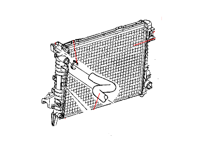 Dodge 55056682AA RADIATOR Engine Cooling NOTE:25 pc min Qty Mix and Match Pallet Program only, Use mopar.com to order, Magneti-Marelli Parts tab