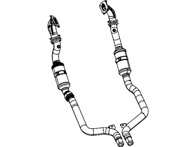 Chrysler 68038392AD PIPE AND CONVERTER Front