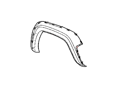 Jeep 5JH42TZZAE APPLIQUE Fender Wheel Opening